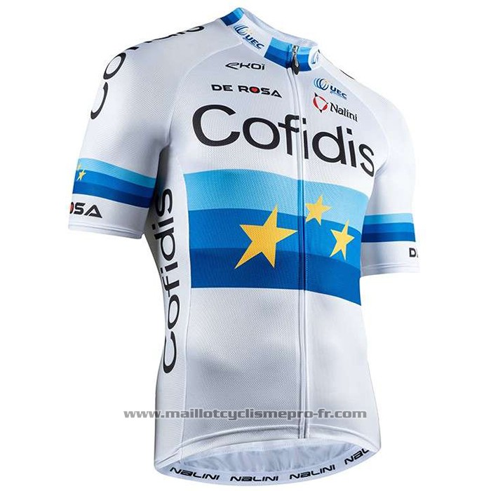 2020 Maillot Cyclisme Cofidis Champion Europe Manches Courtes Et Cuissard